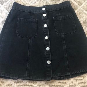 Urban Outfitters Black Jean Denim Skirt